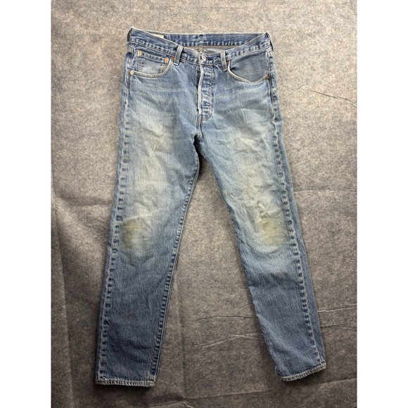 VTG 90s '93 Levi's 501xx Faded Blue Jeans W32 L32 FIT 32x29 Button Fly Denim USA